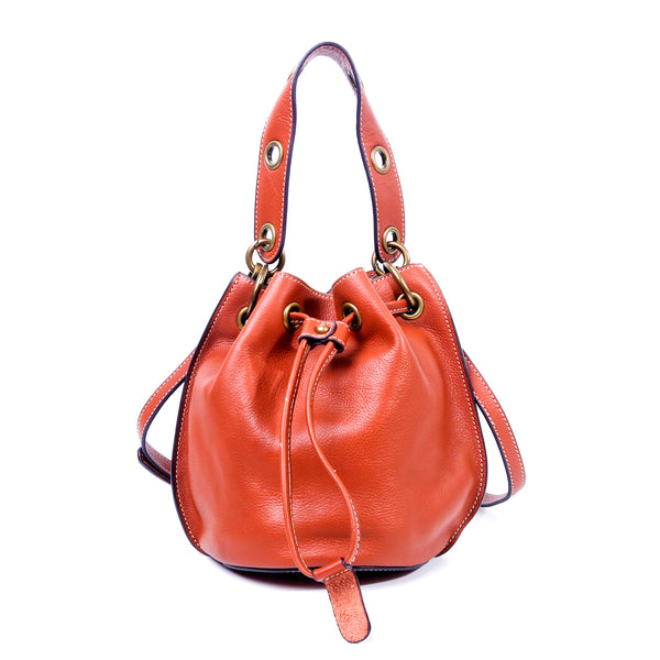 Black Leather Bucket Bag with front pocket #bd1 - Chase & Hide Pty Ltd